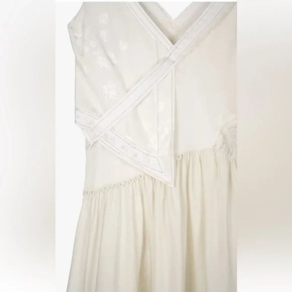 ZARA ATELIER OYSTER WHITE STUDDED BEADED DRESS LIMITED EDITION - Picture 6 of 11